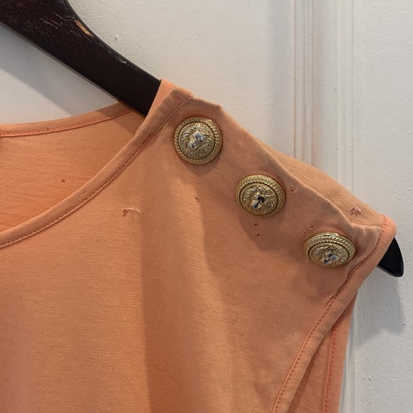 Balmain Pink Logo T-Shirt Size FR 38 - Picture 2 of 8